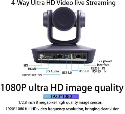 1080P60fps PTZ Camera NDI POE 20X Zoom Conference for Church Meeting 1pc NDI PTZ camera Controller for Video Conferencing 1-8pcs Ai-TechWorld