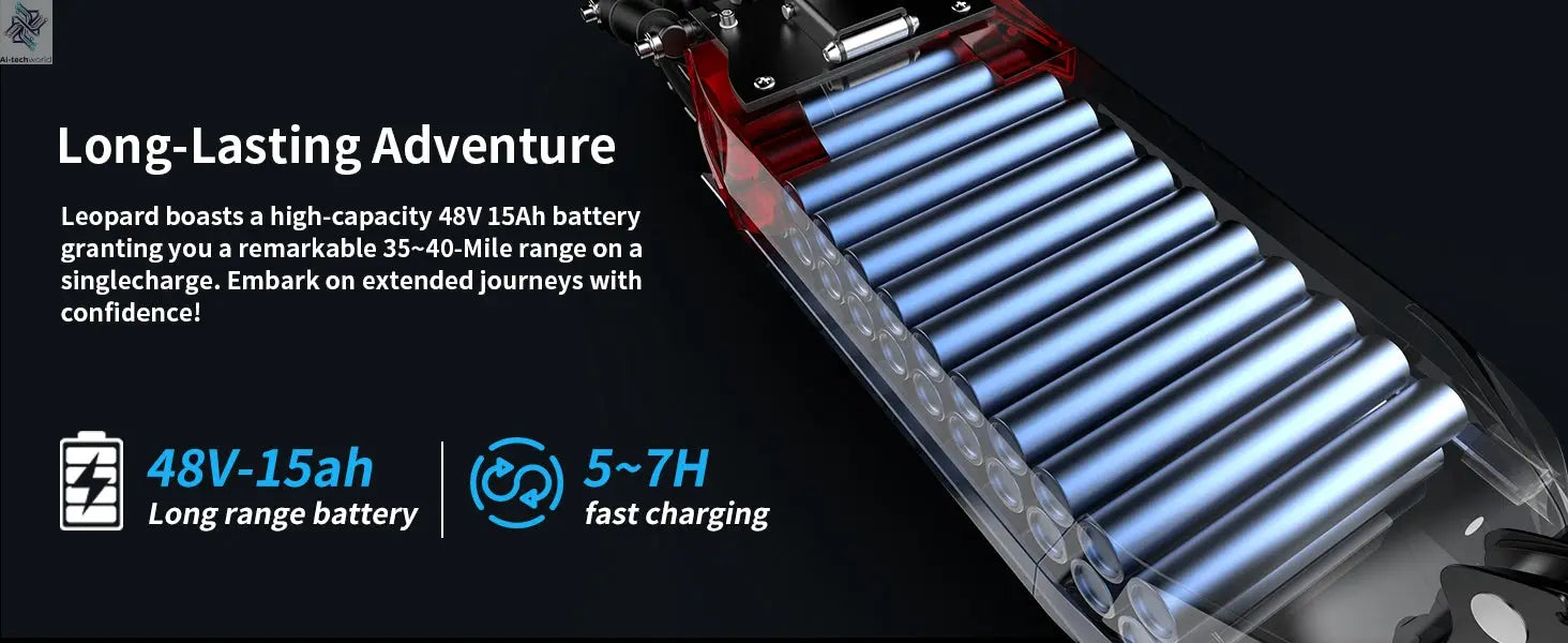 1200W Peak Dual Motor Electric Scooter with Seat, 48V 15AH 27 MPH,Up to 45+ Miles, UL2272 Certified Foldable Commuting E-Scooter Ai-TechWorld 