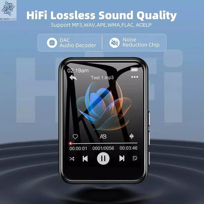 128G MP3 Player Bluetooth 5.4 HiFi MP3 Music Player Built-in Speaker 2.4inch Touch Screen MP4 Player with E-book/Video Recording Ai-TechWorld 