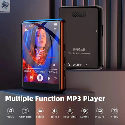 128G MP3 Player Bluetooth 5.4 HiFi MP3 Music Player Built-in Speaker 2.4inch Touch Screen MP4 Player with E-book/Video Recording Ai-TechWorld 