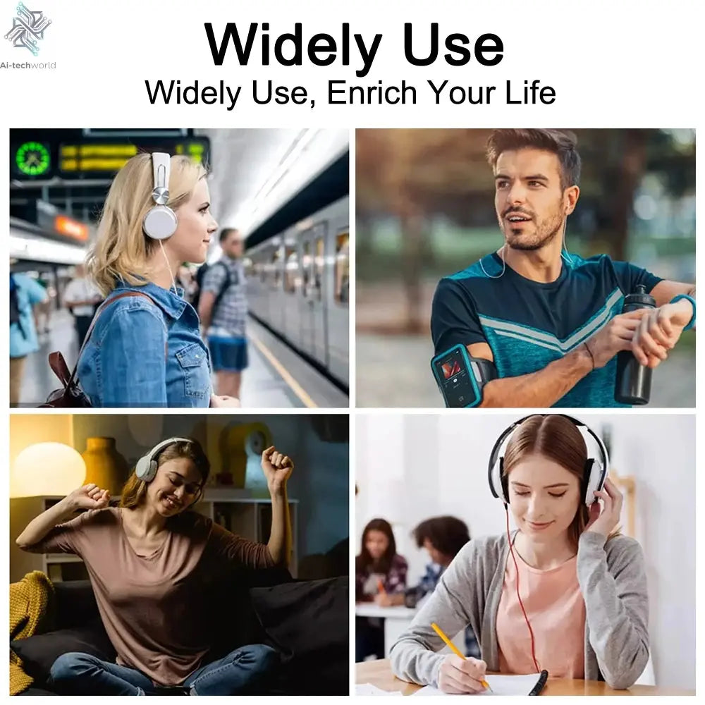 128G MP3 Player Bluetooth 5.4 HiFi MP3 Music Player Built-in Speaker 2.4inch Touch Screen MP4 Player with E-book/Video Recording Ai-TechWorld 