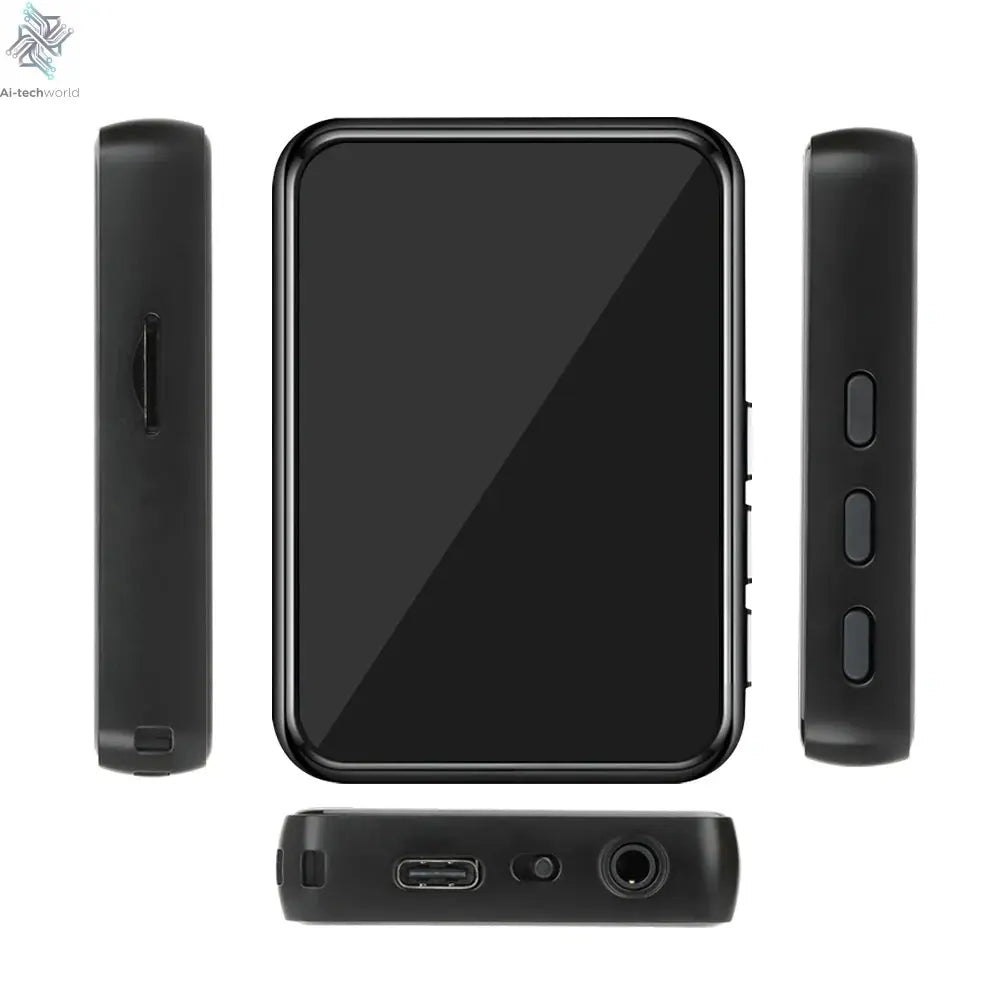 128G MP3 Player Bluetooth 5.4 HiFi MP3 Music Player Built-in Speaker 2.4inch Touch Screen MP4 Player with E-book/Video Recording Ai-TechWorld 