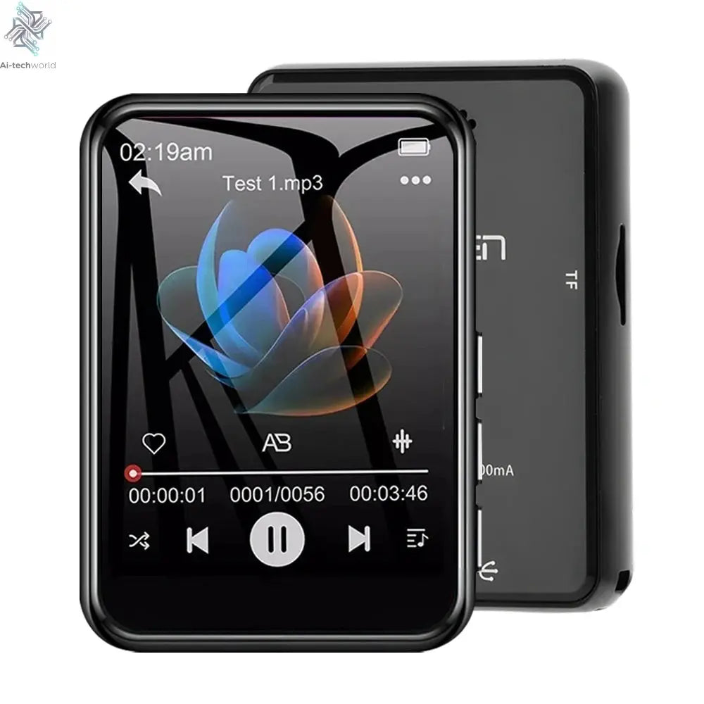 128G MP3 Player Bluetooth 5.4 HiFi MP3 Music Player Built-in Speaker 2.4inch Touch Screen MP4 Player with E-book/Video Recording Ai-TechWorld 
