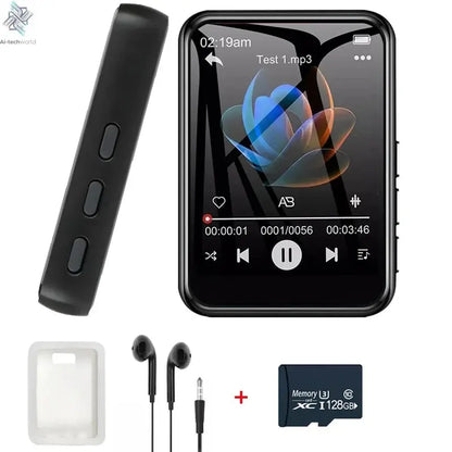 128G MP3 Player Bluetooth 5.4 HiFi MP3 Music Player Built-in Speaker 2.4inch Touch Screen MP4 Player with E-book/Video Recording Ai-TechWorld 