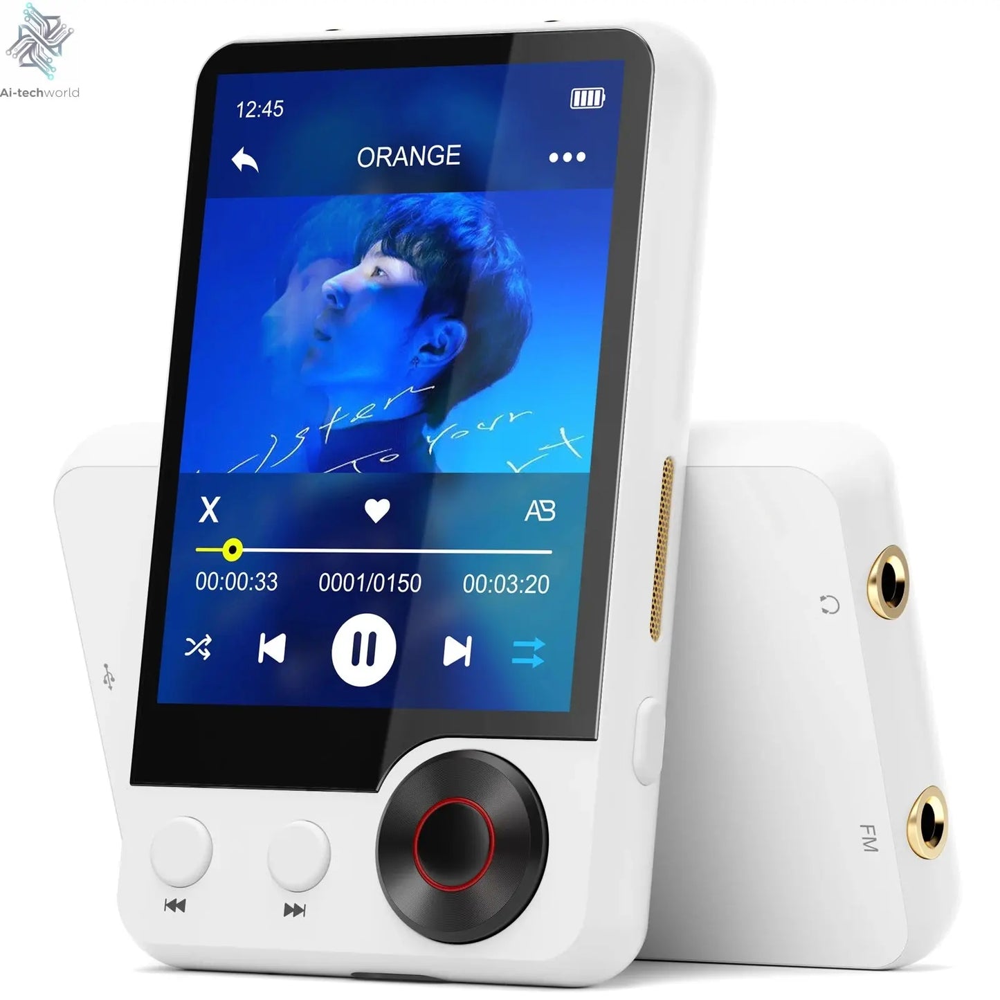 128GB MP3 Player with Boosted Bluetooth 5.3, Music Player Features HD Speaker, 2.4" Touchscreen, Expandable SD Card Slot, Dual Ai-TechWorld 