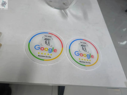 13.56Mhz Programmable Google Round Review Card NFC Round Card NFC Google Review display Round patch card brand holder Ai-TechWorld 