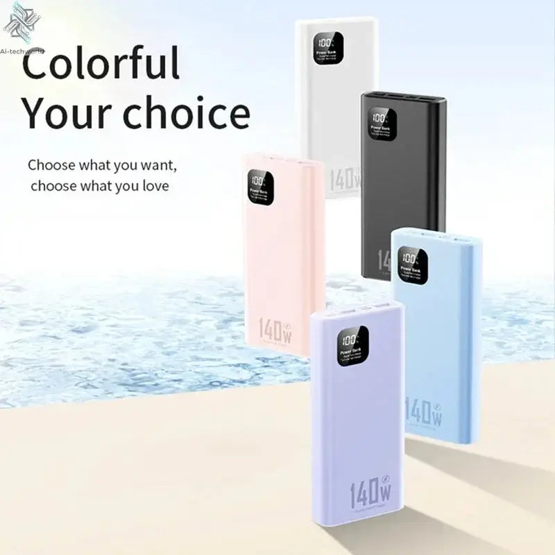 140W 100000mAh Power Bank High Capacity PD 22.5W Super Fast Charging Portable Battery Charger for iPhone 12-17 Samsung 2026 NEW Ai-TechWorld 