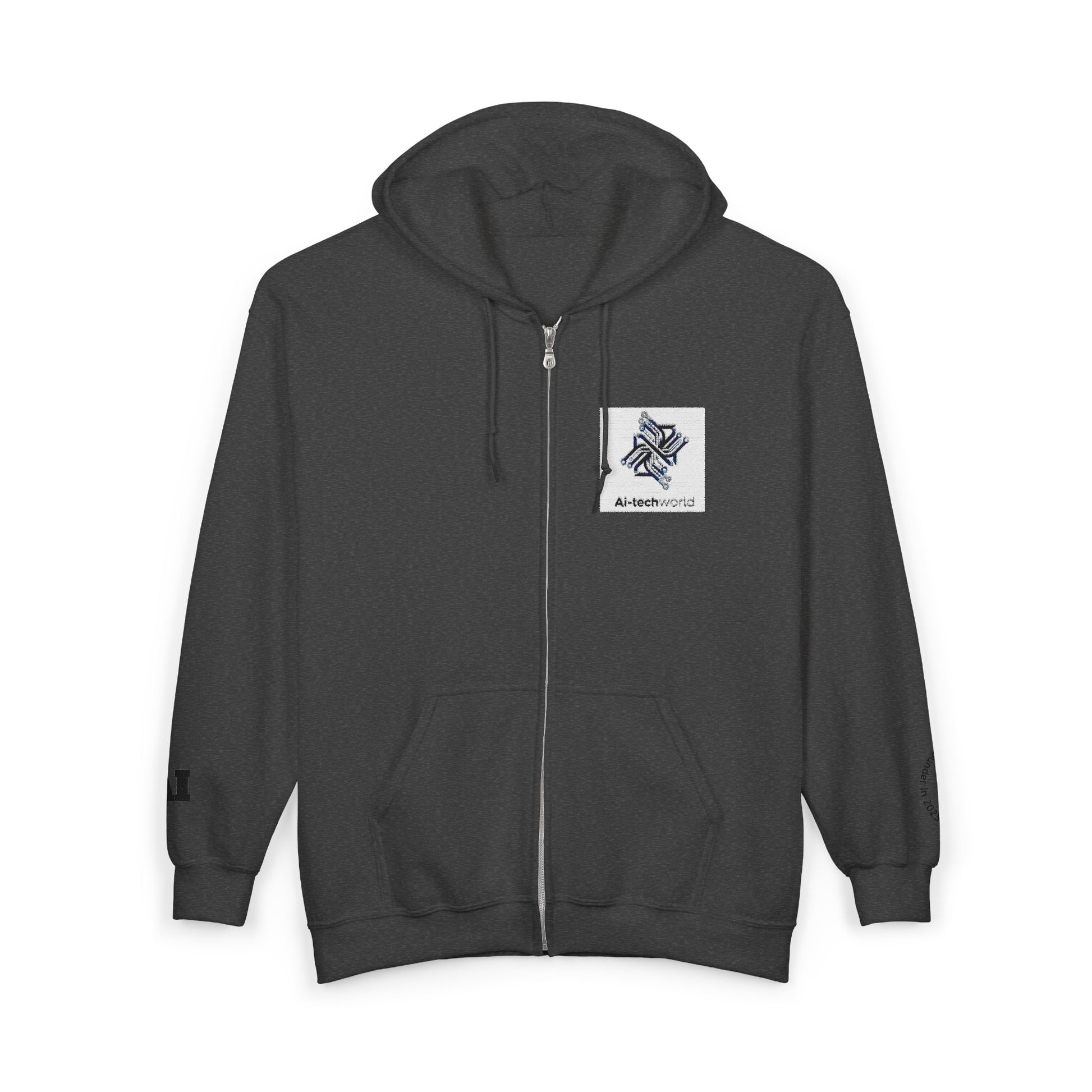 Stylish Graphic Zip Hoodie for Comfort Lovers, Cozy Outwear for All Seasons, Perfect for Gifting, Casual Wear, Art-Inspired Fashion Printify 