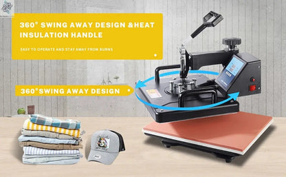 15 In 1 Combo Muntifunctional Sublimation Heat Press Machine Tshirt Heat Transfer Printer For Mug/Cap/football/bottle/pen/shoes - Ai - TechWorld