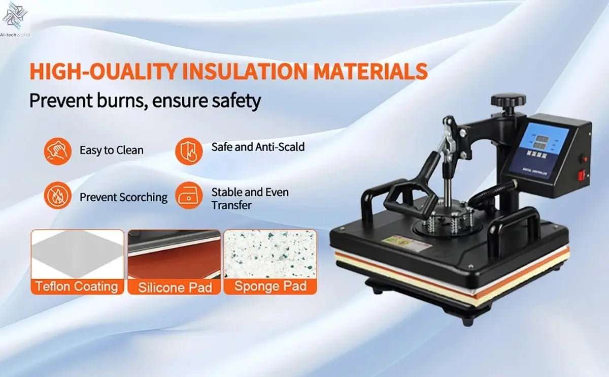 15 In 1 Combo Muntifunctional Sublimation Heat Press Machine Tshirt Heat Transfer Printer For Mug/Cap/football/bottle/pen/shoes - Ai - TechWorld