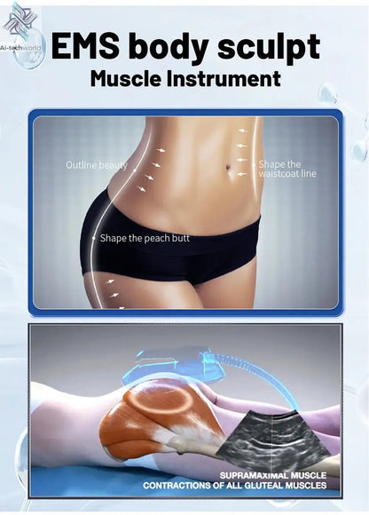 15 Tesla 6500W ABS Muscle Stimulator RF EMS NEO Portable Body Sculpting Machine Slimming Weight Lose Electromagnetic Pro Ai-TechWorld 