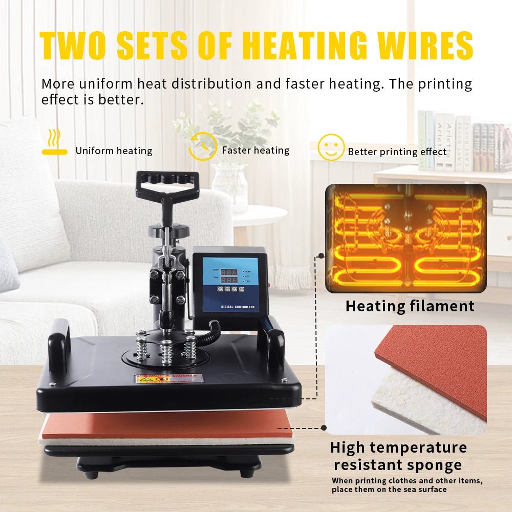 15 In 1 Combo Muntifunctional Sublimation Heat Press Machine Tshirt Heat Transfer Printer For Mug/Cap/football/bottle/pen/shoes Ai-TechWorld