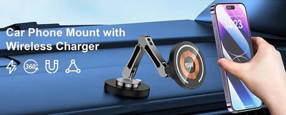 15W Universal Car Phone Wireless Charger Holder 90° Rotation Mount for Samsung Galaxy Fold 6 5 4 3 Z Flip S25 S24 Iphone 17 16 Ai-TechWorld 