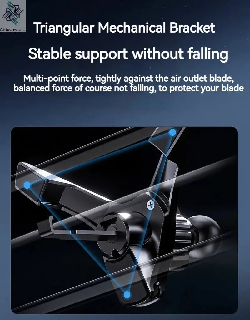 15W Universal Car Phone Wireless Charger Holder 90° Rotation Mount for Samsung Galaxy Fold 6 5 4 3 Z Flip S25 S24 Iphone 17 16 Ai-TechWorld 