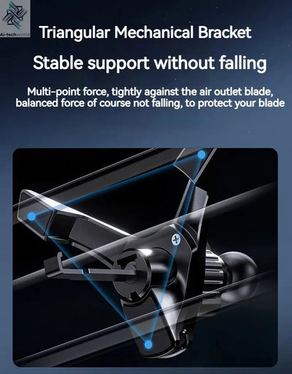 15W Universal Car Phone Wireless Charger Holder 90° Rotation Mount for Samsung Galaxy Fold 6 5 4 3 Z Flip S25 S24 Iphone 17 16 Ai-TechWorld 