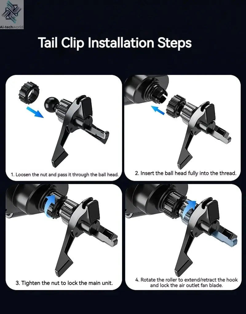 15W Universal Car Phone Wireless Charger Holder 90° Rotation Mount for Samsung Galaxy Fold 6 5 4 3 Z Flip S25 S24 Iphone 17 16 Ai-TechWorld 