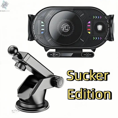 15W Universal Car Phone Wireless Charger Holder 90° Rotation Mount for Samsung Galaxy Fold 6 5 4 3 Z Flip S25 S24 Iphone 17 16 Ai-TechWorld 