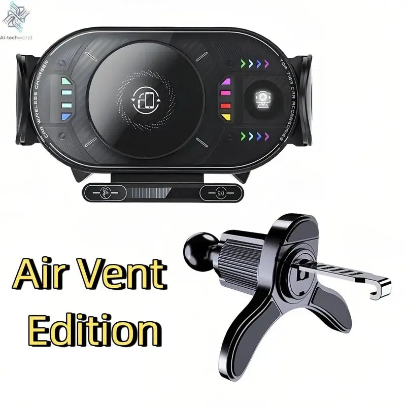 15W Universal Car Phone Wireless Charger Holder 90° Rotation Mount for Samsung Galaxy Fold 6 5 4 3 Z Flip S25 S24 Iphone 17 16 Ai-TechWorld 