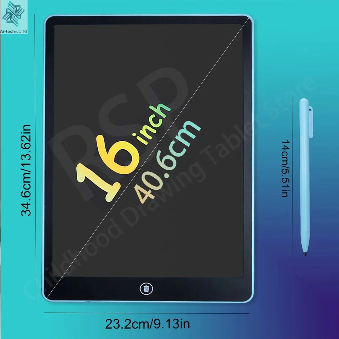 16/12/10/8.5/8.2/6.5/4.5inch LCD graphic tablet,color drawing tablet,3 4 5 6 7 8years kids birthday gifts/Christmas/travel toys - Ai-TechWorld