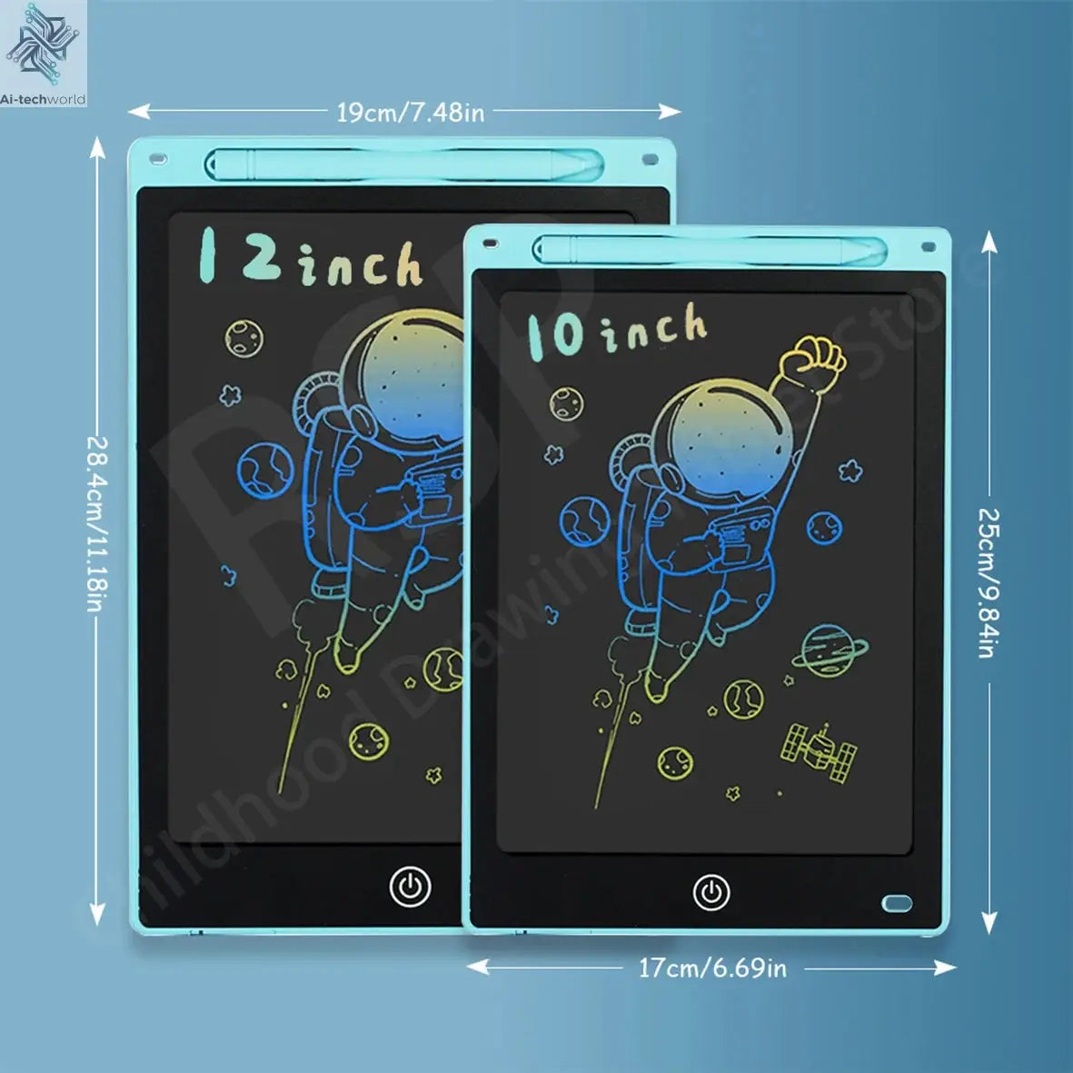 16/12/10/8.5/8.2/6.5/4.5inch LCD graphic tablet,color drawing tablet,3 4 5 6 7 8years kids birthday gifts/Christmas/travel toys - Ai-TechWorld