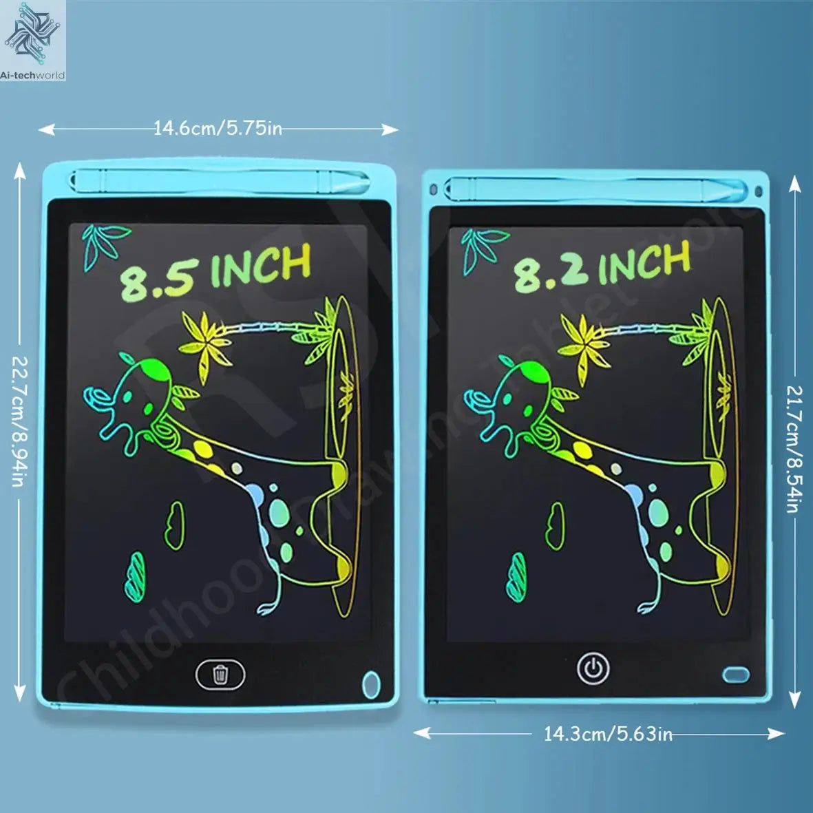 16/12/10/8.5/8.2/6.5/4.5inch LCD graphic tablet,color drawing tablet,3 4 5 6 7 8years kids birthday gifts/Christmas/travel toys - Ai-TechWorld