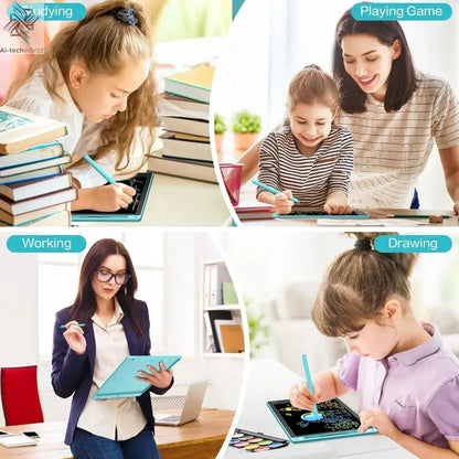 16/12/10/8.5/8.2/6.5/4.5inch LCD graphic tablet,color drawing tablet,3 4 5 6 7 8years kids birthday gifts/Christmas/travel toys - Ai-TechWorld