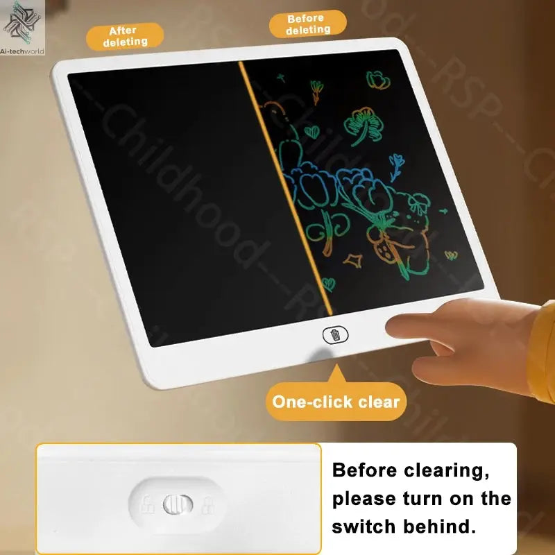 16/13/11 Inch LCD Writing Board Drawing tablet Kids Writing Painting Children Educational Toys for 3 4 5 6 7 8 Years Girls Boys Ai-TechWorld 