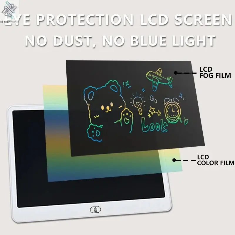 16/13/11 Inch LCD Writing Board Drawing tablet Kids Writing Painting Children Educational Toys for 3 4 5 6 7 8 Years Girls Boys Ai-TechWorld 