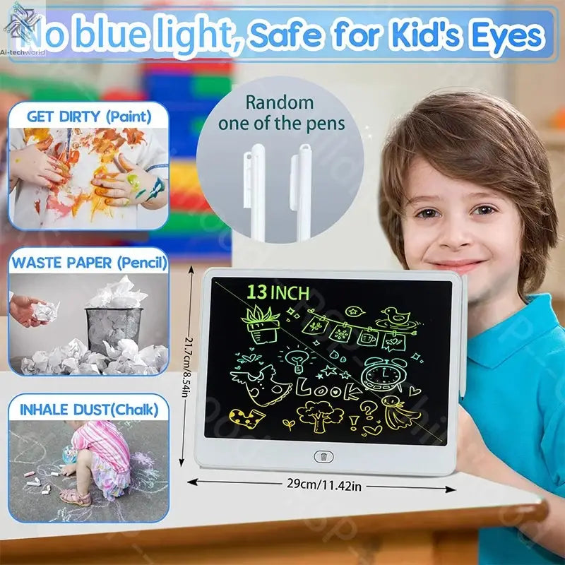 16/13/11 Inch LCD Writing Board Drawing tablet Kids Writing Painting Children Educational Toys for 3 4 5 6 7 8 Years Girls Boys Ai-TechWorld 