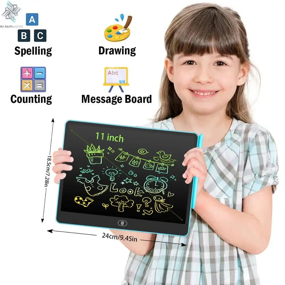 16/13/11 Inch LCD Writing Board Drawing tablet Kids Writing Painting Children Educational Toys for 3 4 5 6 7 8 Years Girls Boys Ai-TechWorld 