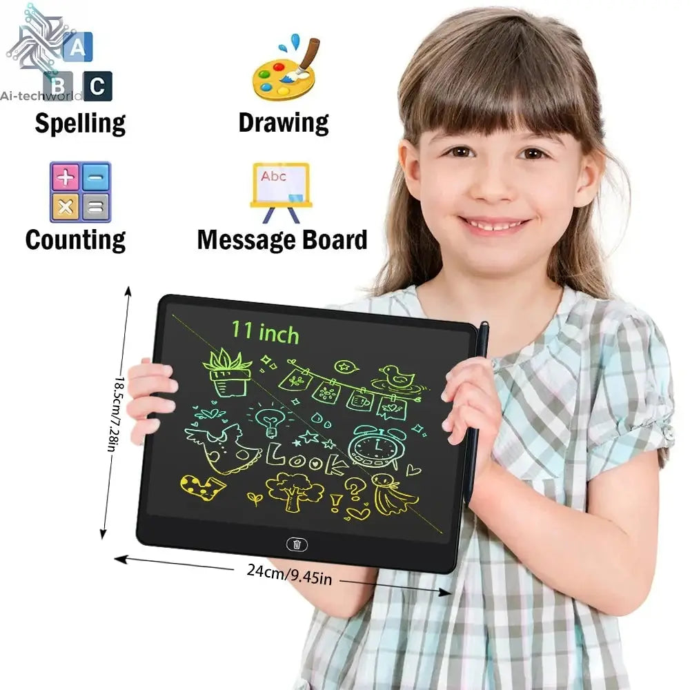 16/13/11 Inch LCD Writing Board Drawing tablet Kids Writing Painting Children Educational Toys for 3 4 5 6 7 8 Years Girls Boys Ai-TechWorld 