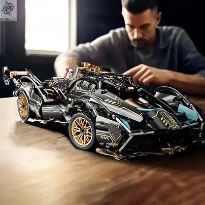 1690 Pieces, Green Racing Building Block Toys, Abs Materials, Manual Toy Building Blocks Assembly, Home Furnishings, Office Desktop Furnishings Ai-TechWorld 