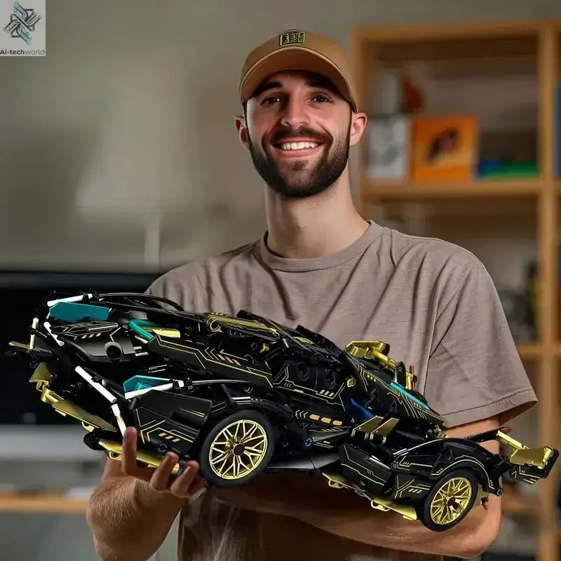 1690 Pieces, Green Racing Building Block Toys, Abs Materials, Manual Toy Building Blocks Assembly, Home Furnishings, Office Desktop Furnishings Ai-TechWorld 