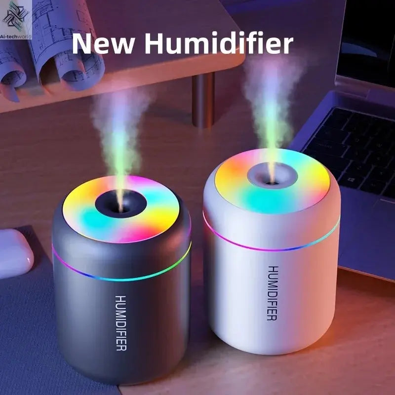 180ML Mini Air Humidifier USB Electric Aroma Diffuser Essential Oil Purifier Aromatherapy Mist Maker Lights For Car Home Bedroom Ai-TechWorld 