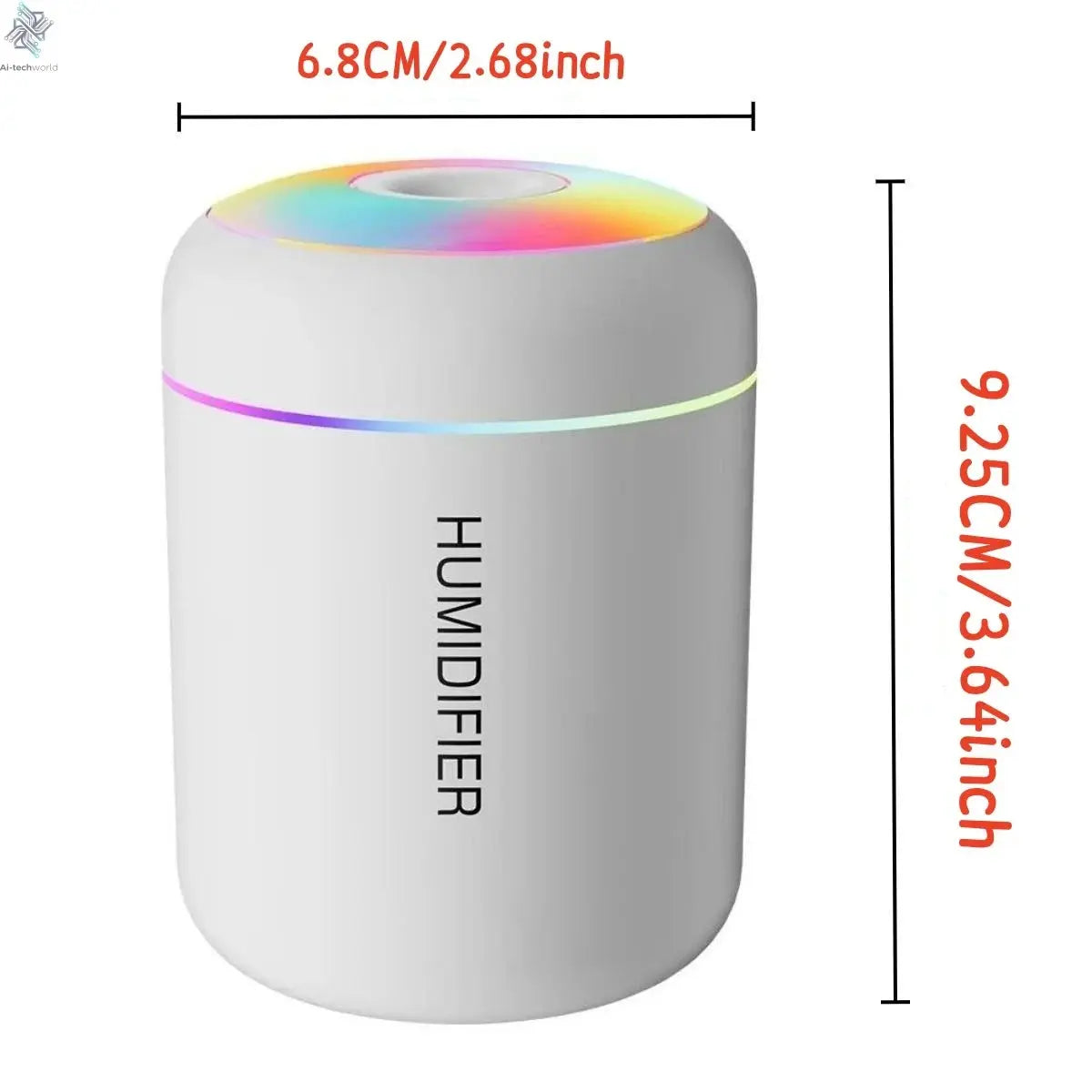 180ML Mini Air Humidifier USB Electric Aroma Diffuser Essential Oil Purifier Aromatherapy Mist Maker Lights For Car Home Bedroom Ai-TechWorld 