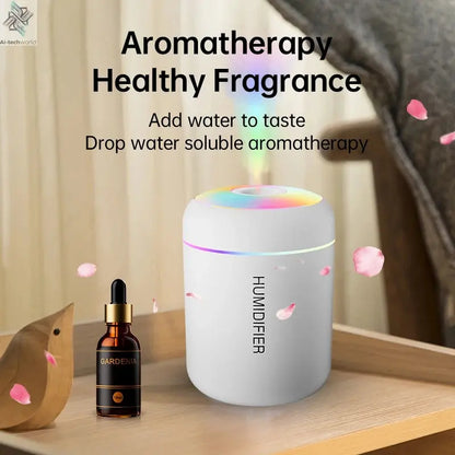 180ML Mini Air Humidifier USB Electric Aroma Diffuser Essential Oil Purifier Aromatherapy Mist Maker Lights For Car Home Bedroom Ai-TechWorld 