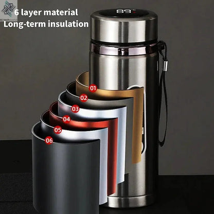 1Liter Stainless Steel Thermos Bottle with LED Temperature Vacuum Flask Ai-TechWorld 