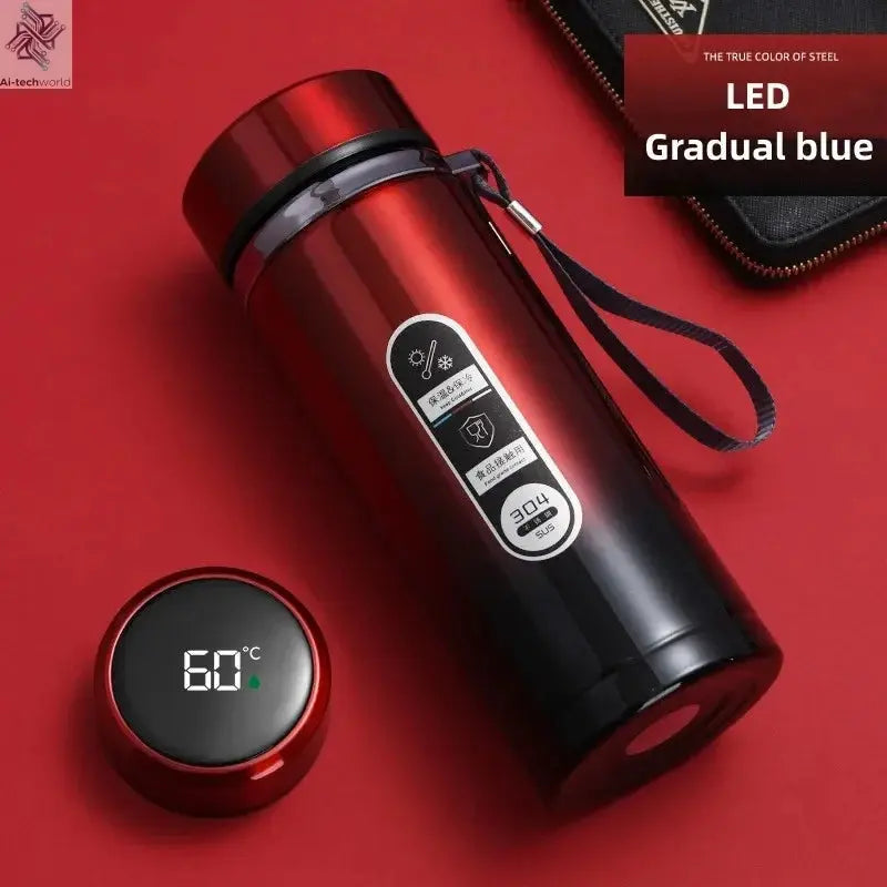 1Liter Stainless Steel Thermos Bottle with LED Temperature Vacuum Flask Ai-TechWorld 