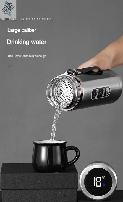 1Liter Stainless Steel Thermos Bottle with LED Temperature Vacuum Flask Ai-TechWorld 