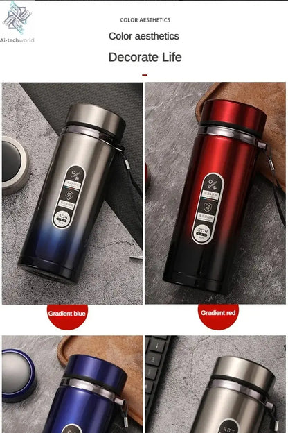 1Liter Stainless Steel Thermos Bottle with LED Temperature Vacuum Flask Ai-TechWorld 