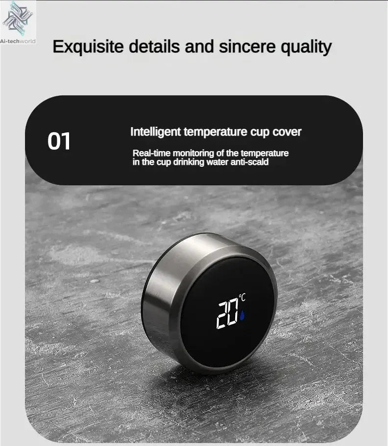 1Liter Stainless Steel Thermos Bottle with LED Temperature Vacuum Flask Ai-TechWorld 