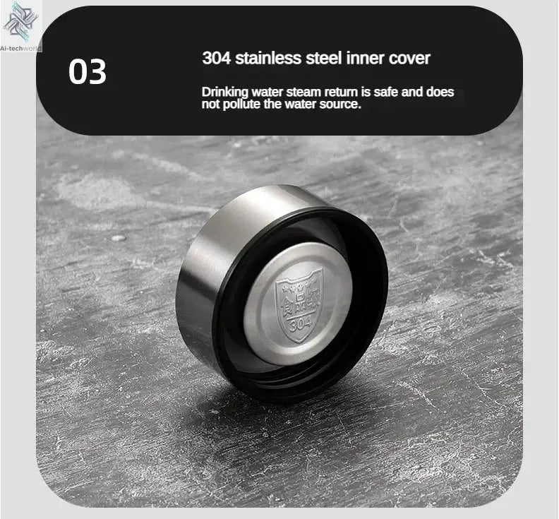 1Liter Stainless Steel Thermos Bottle with LED Temperature Vacuum Flask Ai-TechWorld 