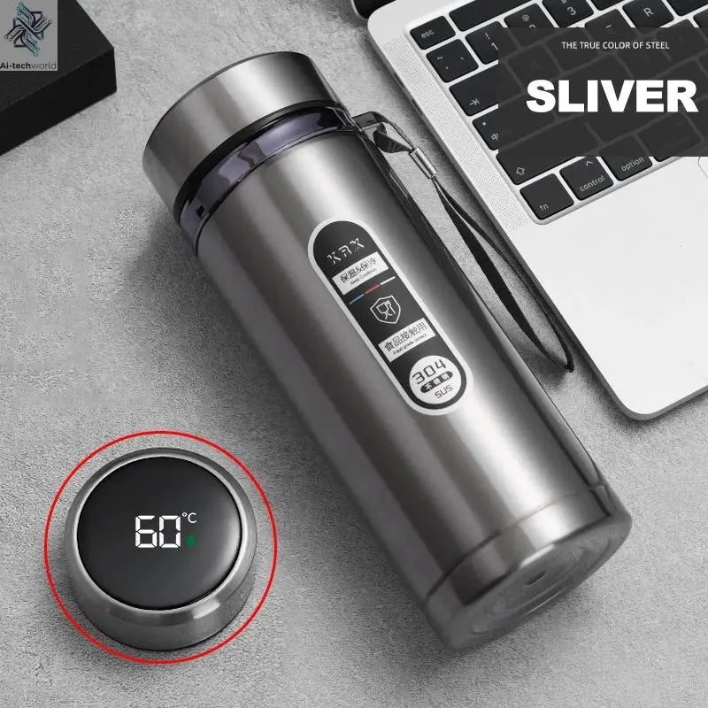 1Liter Stainless Steel Thermos Bottle with LED Temperature Vacuum Flask Ai-TechWorld 