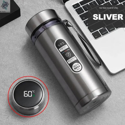 1Liter Stainless Steel Thermos Bottle with LED Temperature Vacuum Flask Ai-TechWorld 