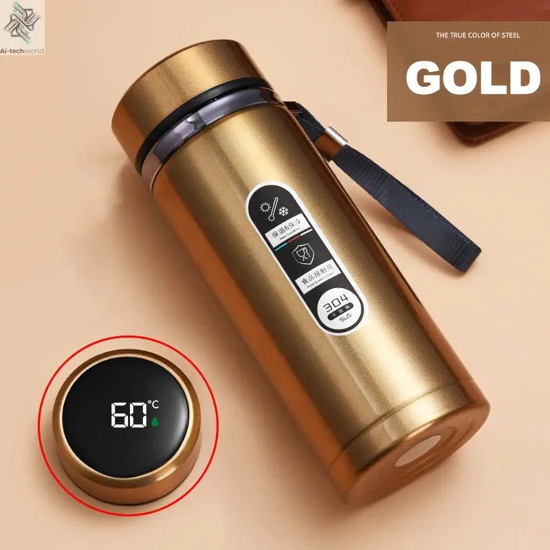 1Liter Stainless Steel Thermos Bottle with LED Temperature Vacuum Flask Ai-TechWorld 