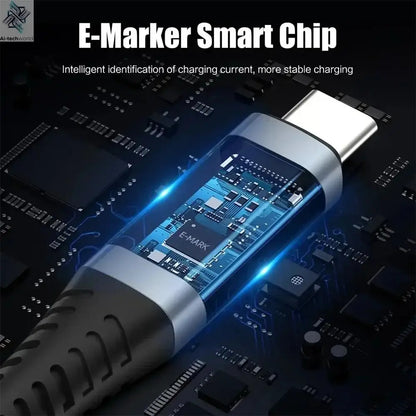 1M USB 4 Cable with LED Display Supports 8K Video 40Gbps 240W USB C Charging Cable For lPhone 15 MacBook Docking Stations Ai-TechWorld 