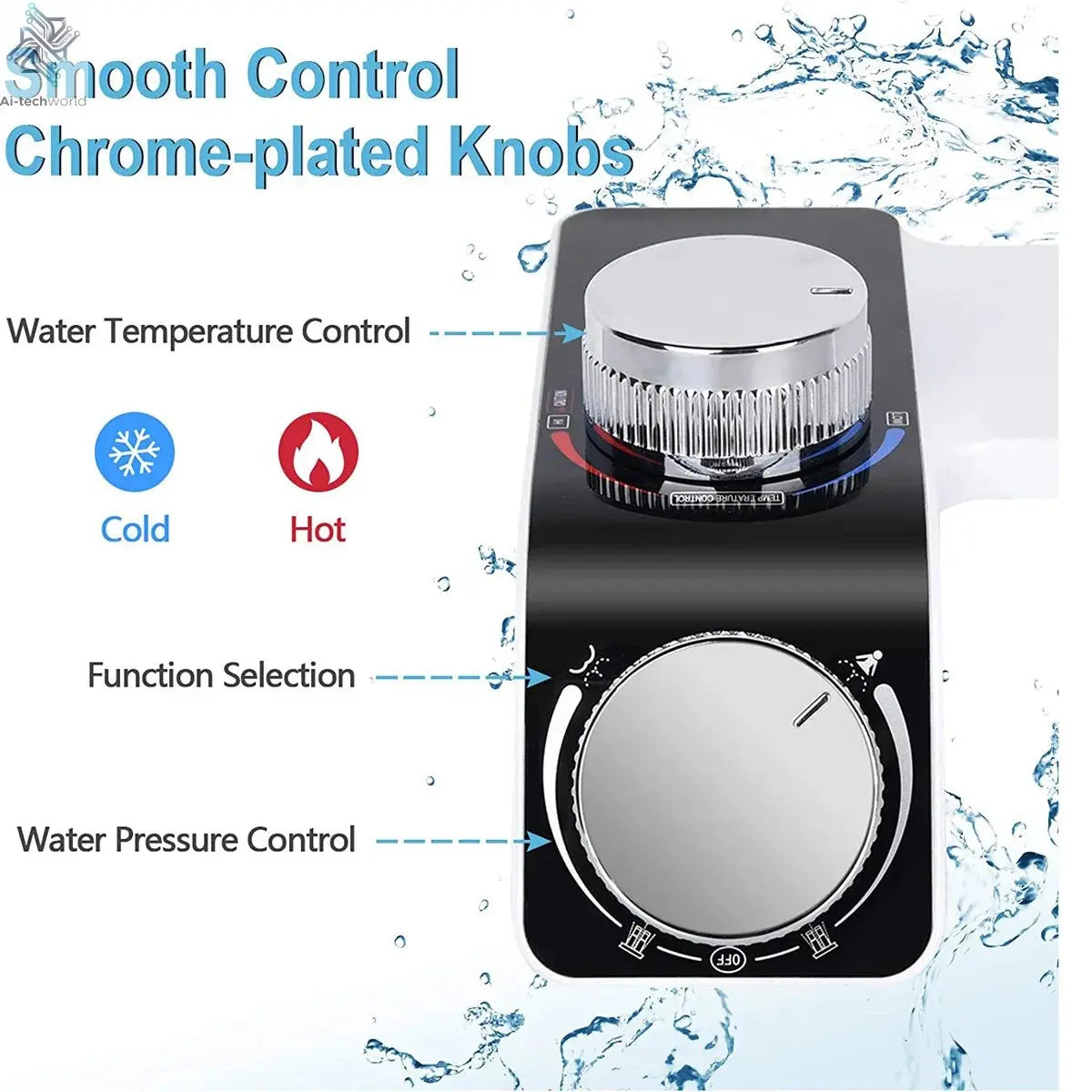 1Set Easy To Install Feminine Wash Device Hot And Cold Body Cleaner No Electricity Required Smart Toilet Seat Anal Cleanser Ai-TechWorld 