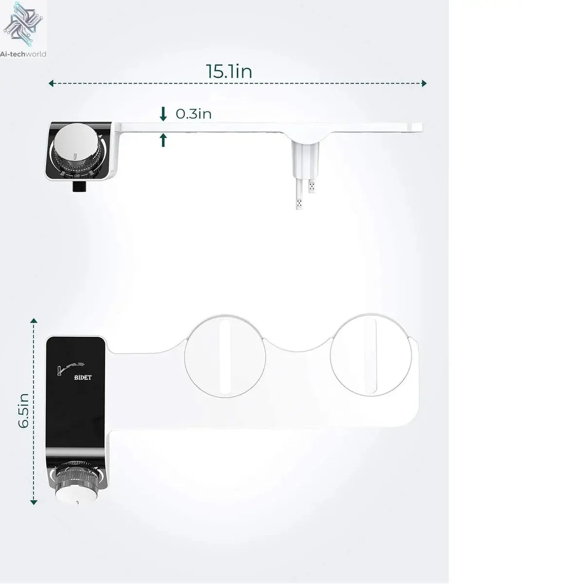 1Set Easy To Install Feminine Wash Device Hot And Cold Body Cleaner No Electricity Required Smart Toilet Seat Anal Cleanser Ai-TechWorld 