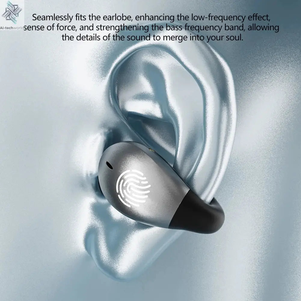 1Set Type-C Bone Conduction Open Ear Clip Wireless Bluetooth5.3 Headphones LED Breathing Light Noise Canceling Earbuds for Music - Ai-TechWorld