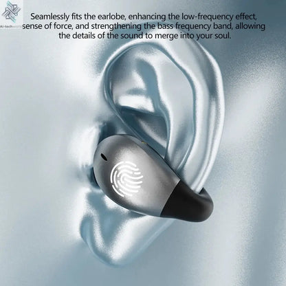 1Set Type-C Bone Conduction Open Ear Clip Wireless Bluetooth5.3 Headphones LED Breathing Light Noise Canceling Earbuds for Music - Ai-TechWorld